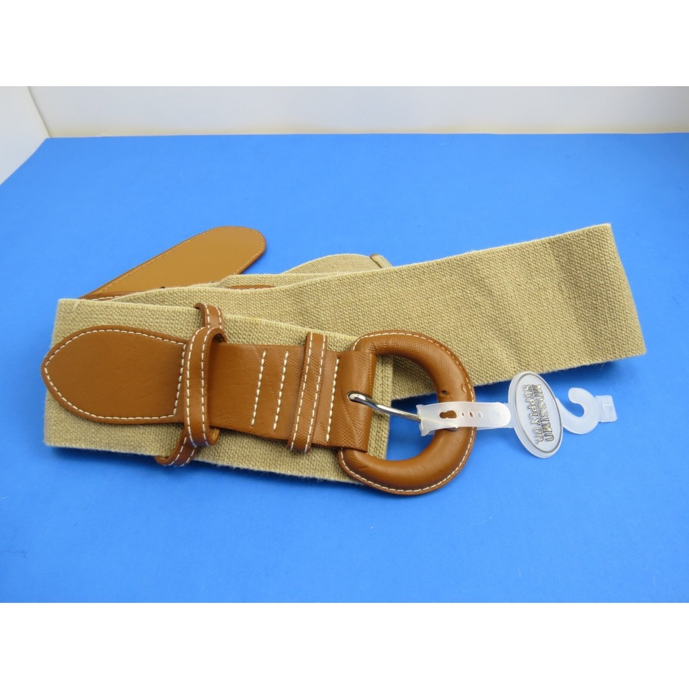 Mossimo Supply Beige Brown Wicker Belt Large Women L